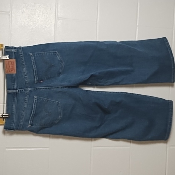 Classic Wide Leg Crop Stretch Levi's Waterless Blue Jeans Soft 6 - Picture 11 of 11